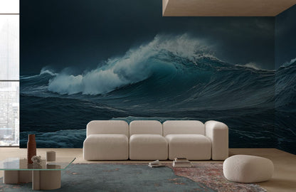 Stormy Ocean Surge Mural Wallpaper