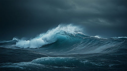Stormy Ocean Surge Mural Wallpaper