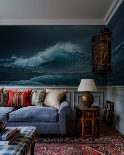 Stormy Ocean Surge Mural Wallpaper