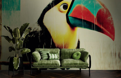 Tropical Toucan Pop Art Mural Wallpaper