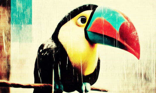 Tropical Toucan Pop Art Mural Wallpaper
