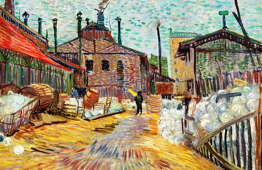 Impressionist Cityscape Art Mural Wallpaper
