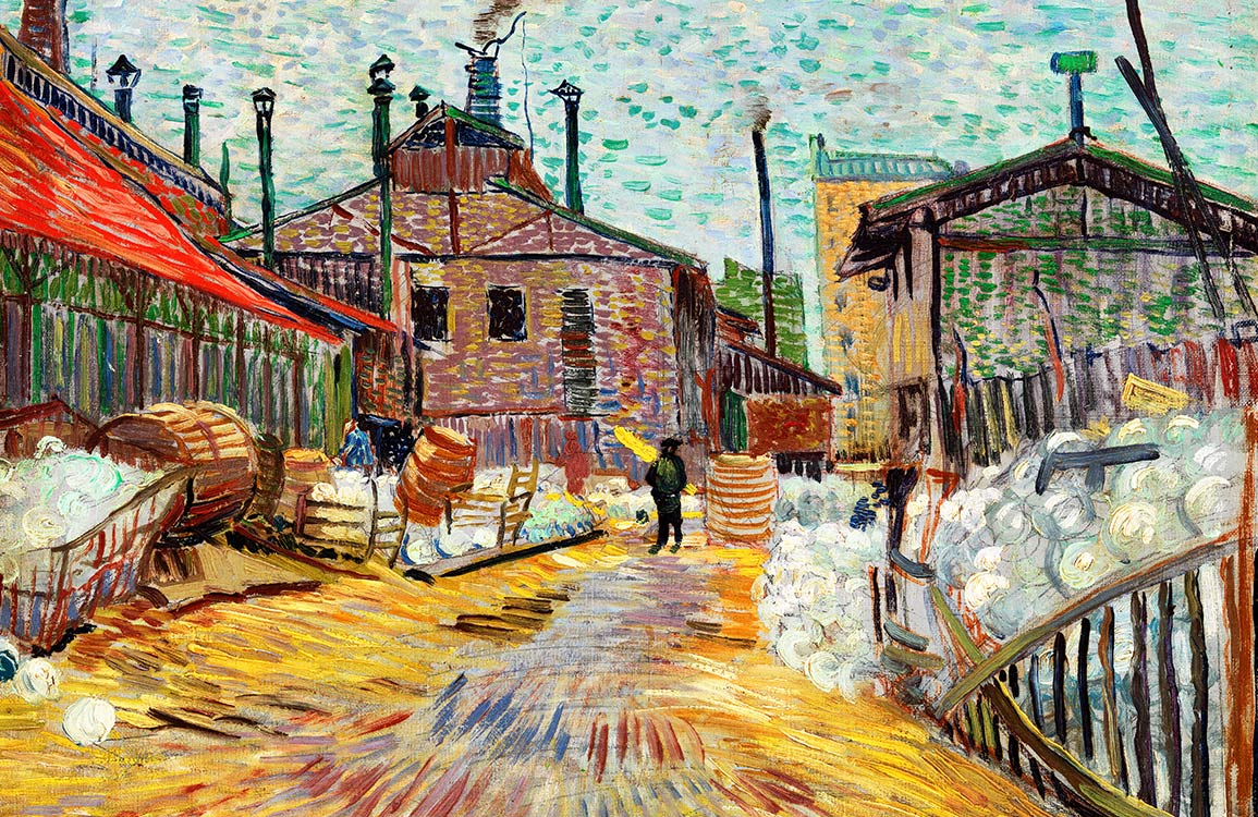Impressionist Cityscape Art Mural Wallpaper