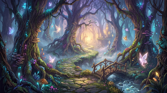 Purple Fairy Enchanted Forest Wallpaper Mural - image 2