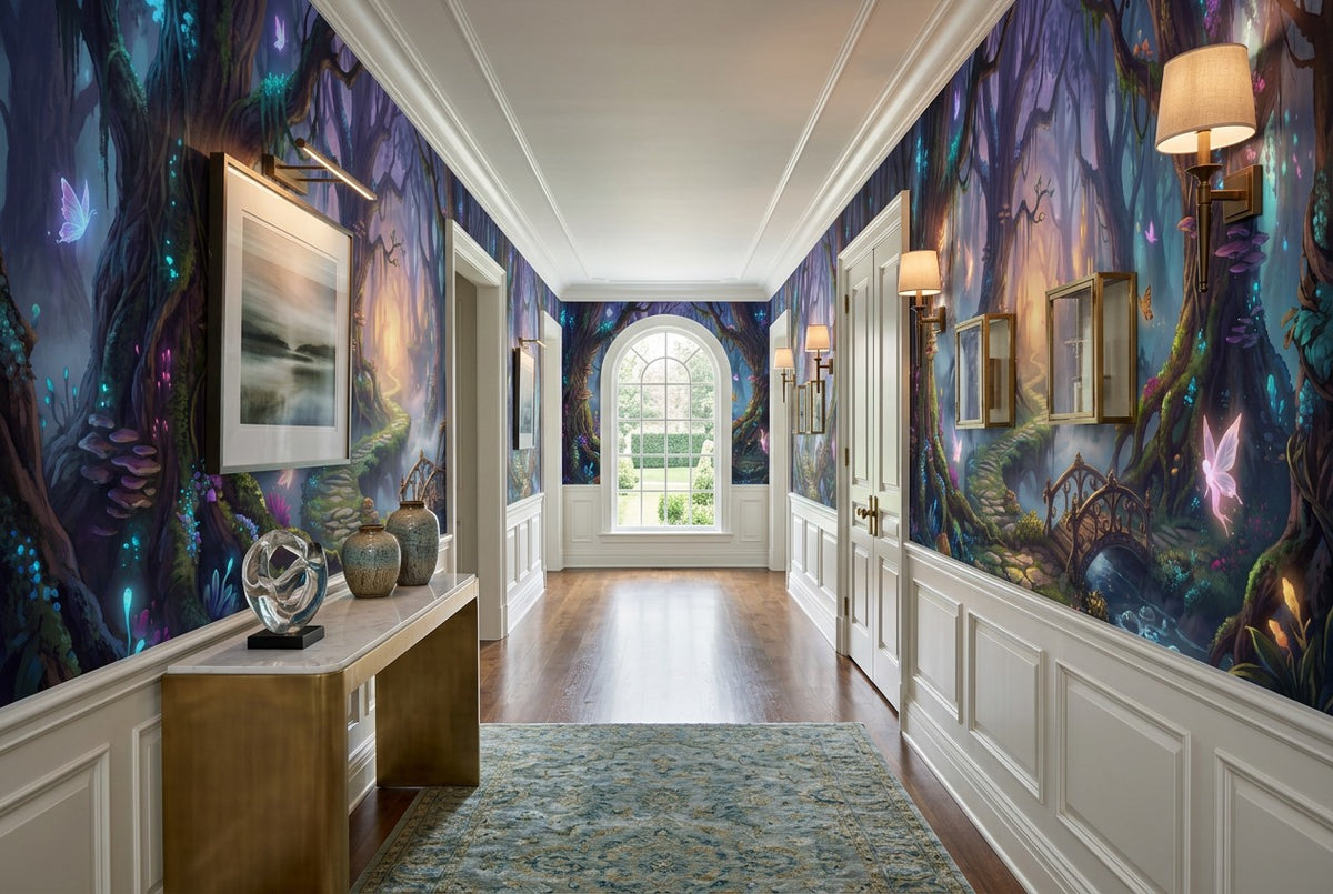 Purple Fairy Enchanted Forest Wallpaper Mural - image 7