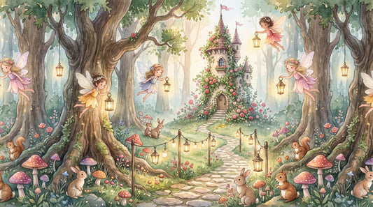 Pastel Fairy Tree Enchanted Forest Wallpaper Mural - image 2
