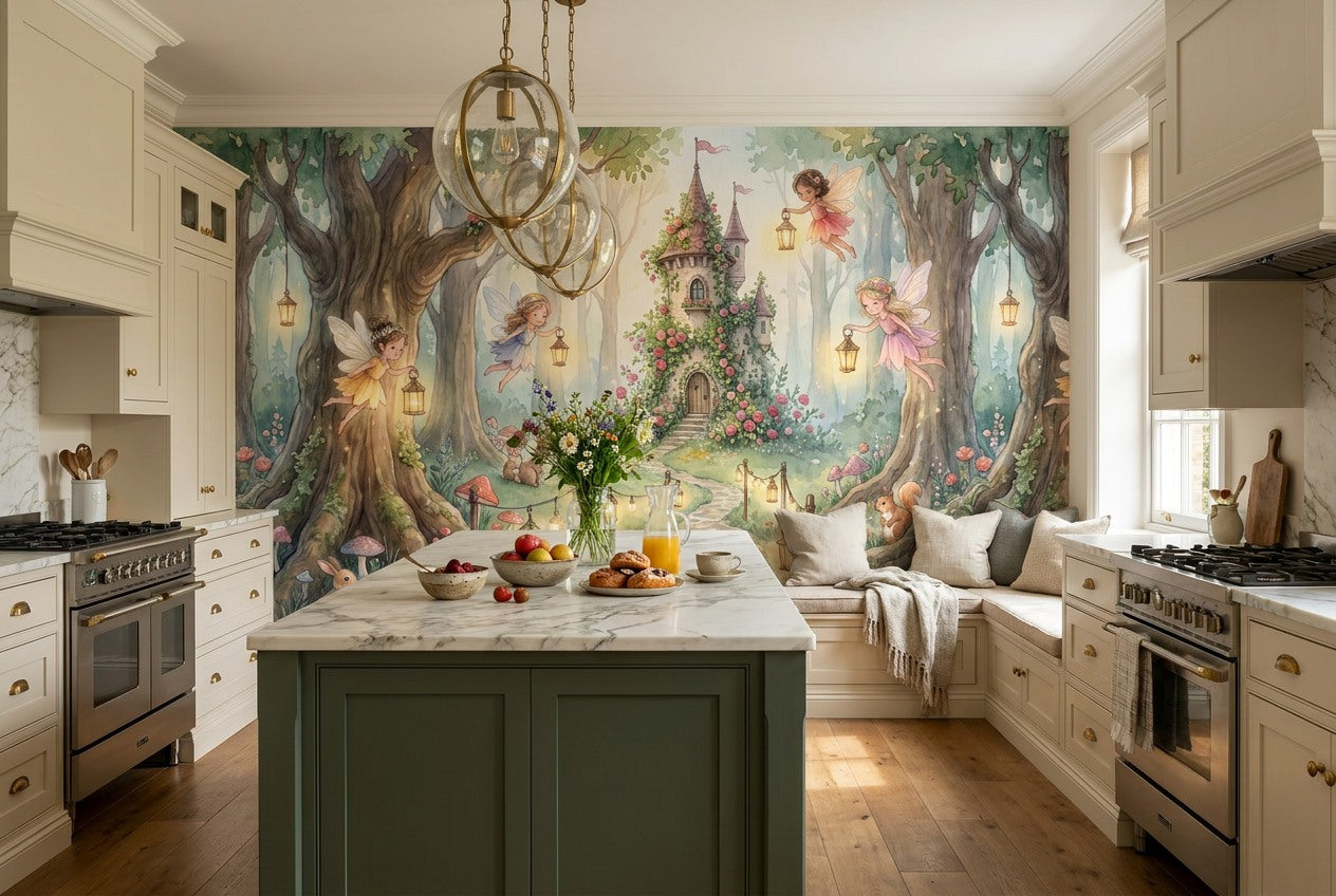 Pastel Fairy Tree Enchanted Forest Wallpaper Mural - image 8