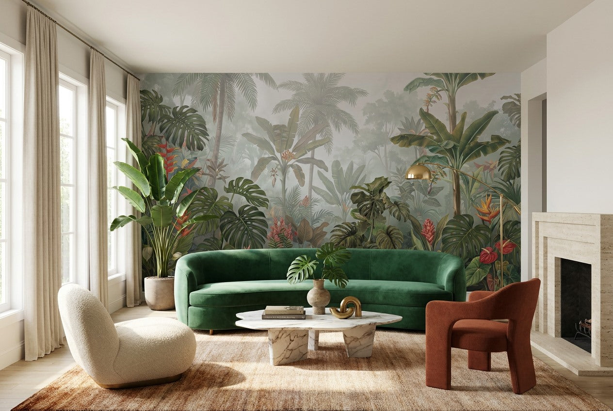 Lush Green Rainforest Wallpaper Mural - image 1