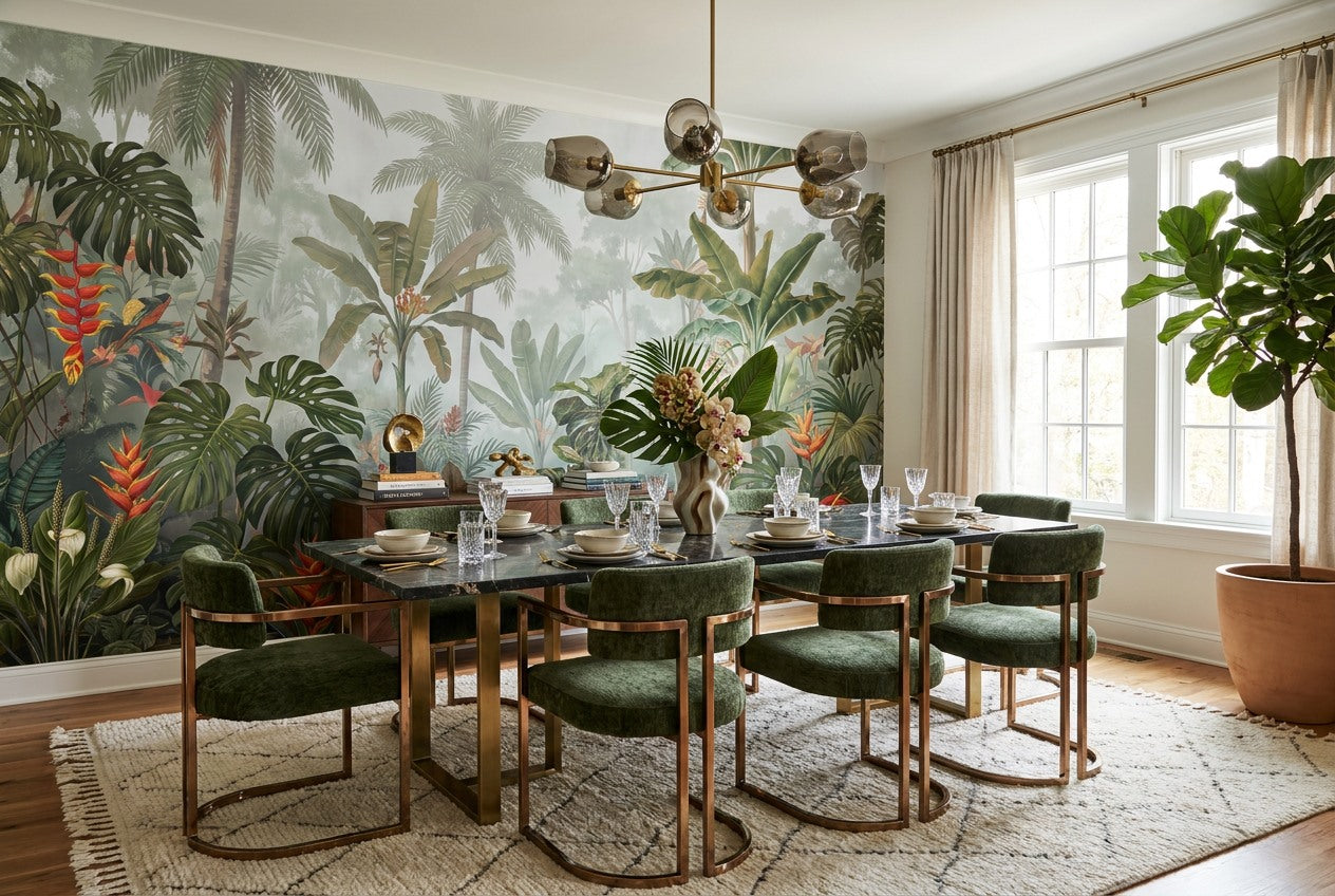 Lush Green Rainforest Wallpaper Mural - image 3