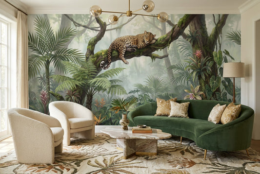 Tropical Waterfall Rainforest Wallpaper Mural - image 1