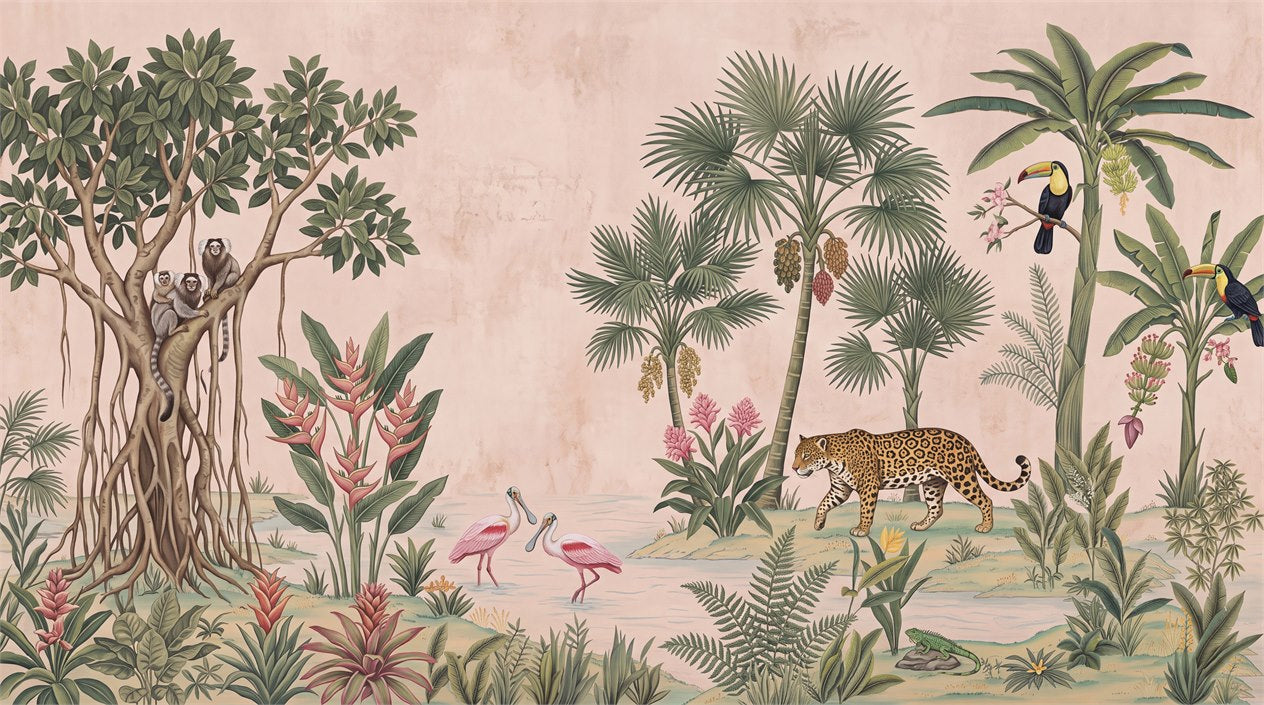 Wild Tropical Rainforest Wallpaper Mural - image 2