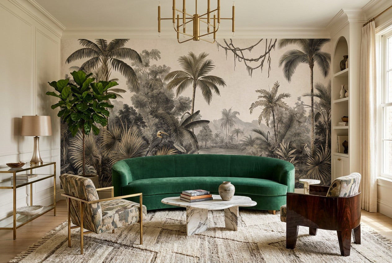Verdant Rainforest Wallpaper Mural - image 1