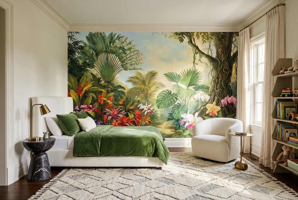 Natural Green Rainforest Wallpaper Mural - image 6