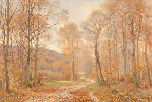 Golden Autumn Forest Wallpaper Mural - image 2