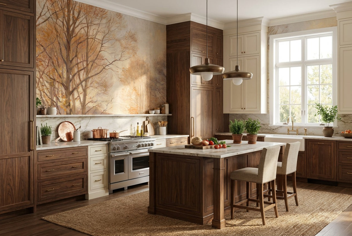 Golden Autumn Forest Wallpaper Mural - image 5