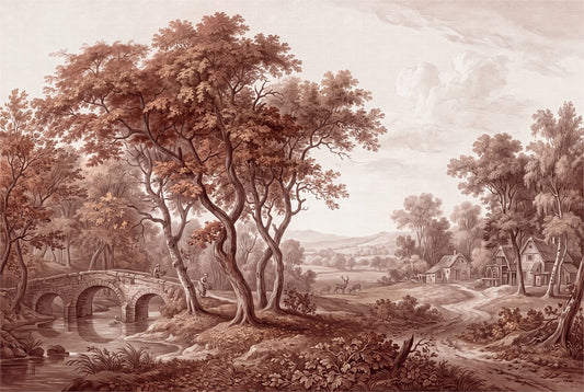 Amber Autumn Woodland Wallpaper Mural - image 2