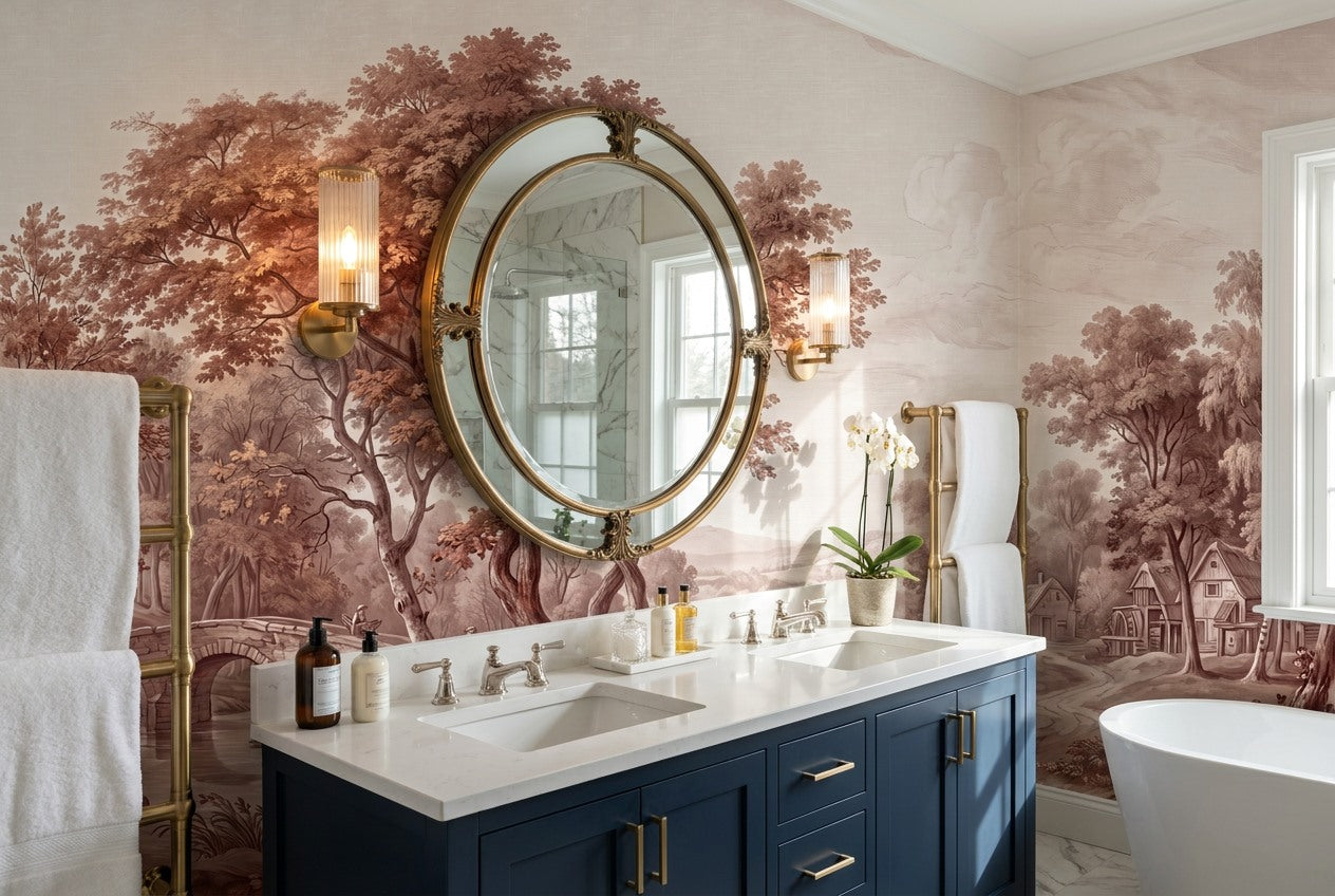 Amber Autumn Woodland Wallpaper Mural - image 4