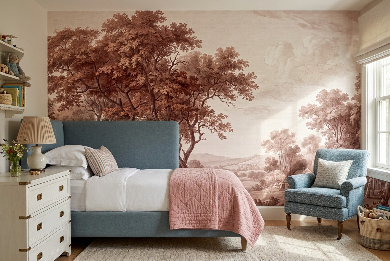 Amber Autumn Woodland Wallpaper Mural - image 6