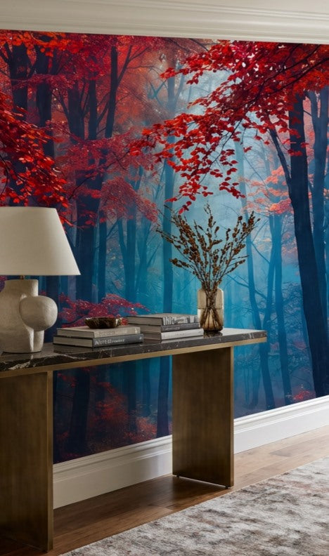 Golden Birch Autumn Forest Wallpaper Mural - image 5