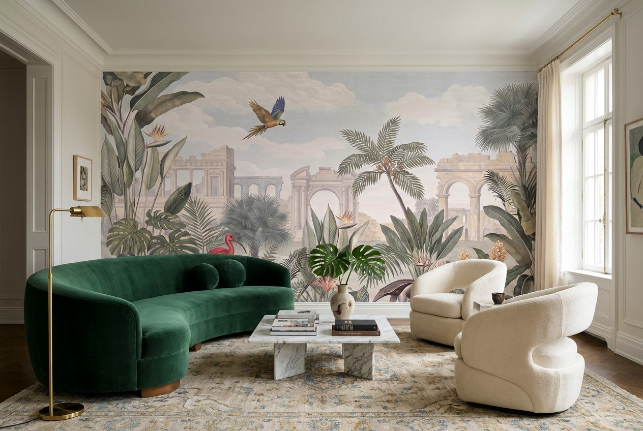 Lush Green Jungle Wallpaper Mural - image 1