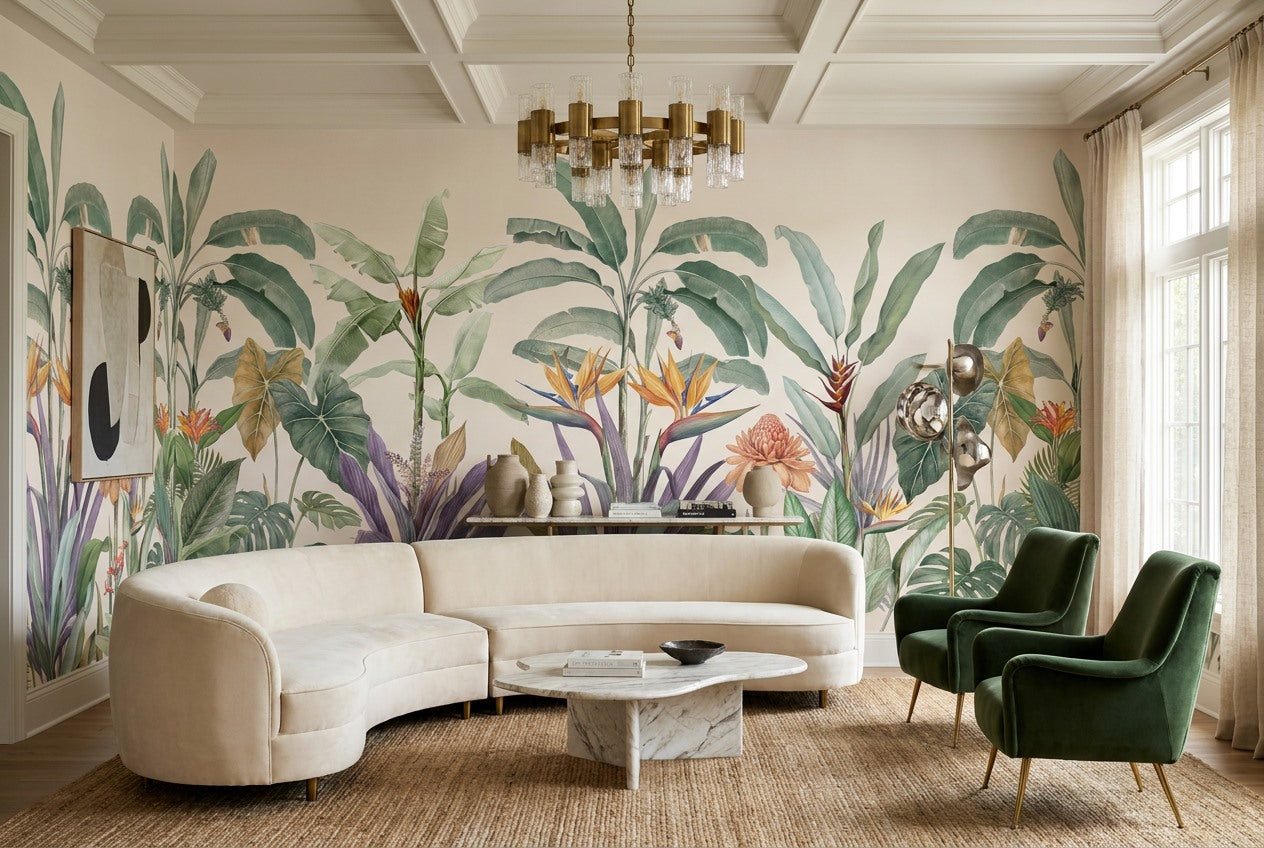 Tropical Botanical Jungle Wallpaper Mural - image 1