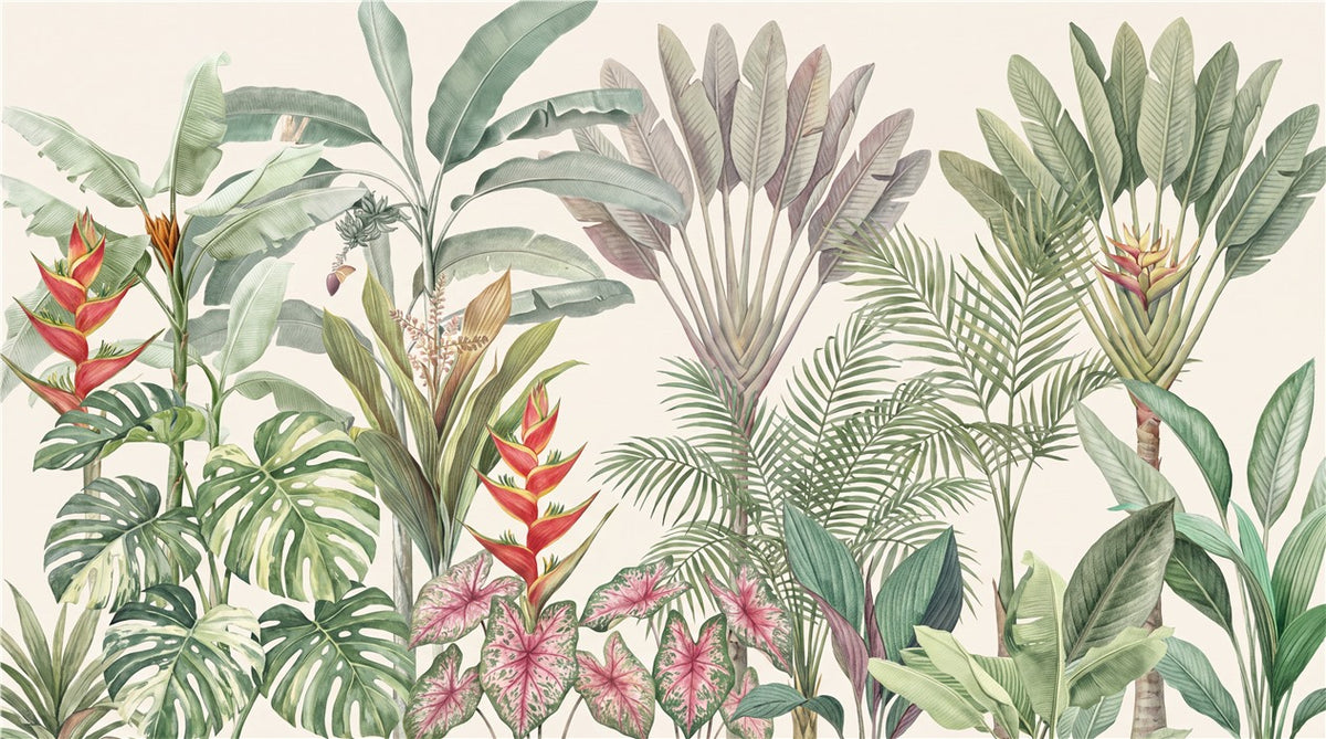 Exotic Green Jungle Wallpaper Mural