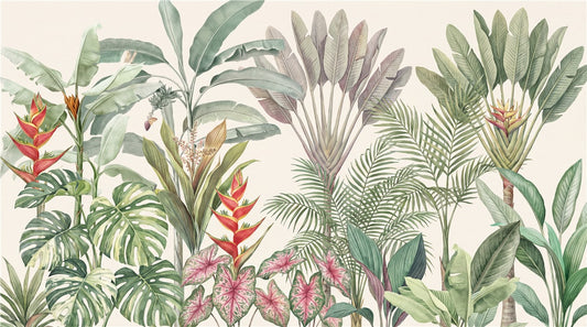Exotic Green Jungle Wallpaper Mural - image 2