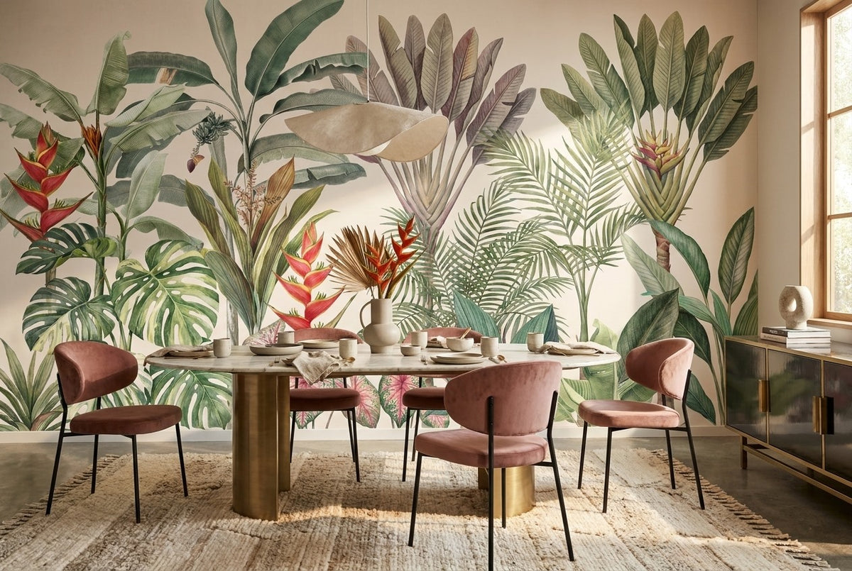 Exotic Green Jungle Wallpaper Mural - image 3