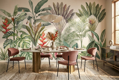 Exotic Green Jungle Wallpaper Mural - image 3