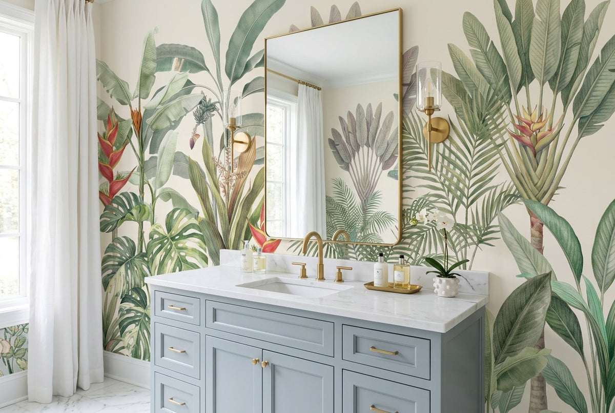 Exotic Green Jungle Wallpaper Mural - image 4