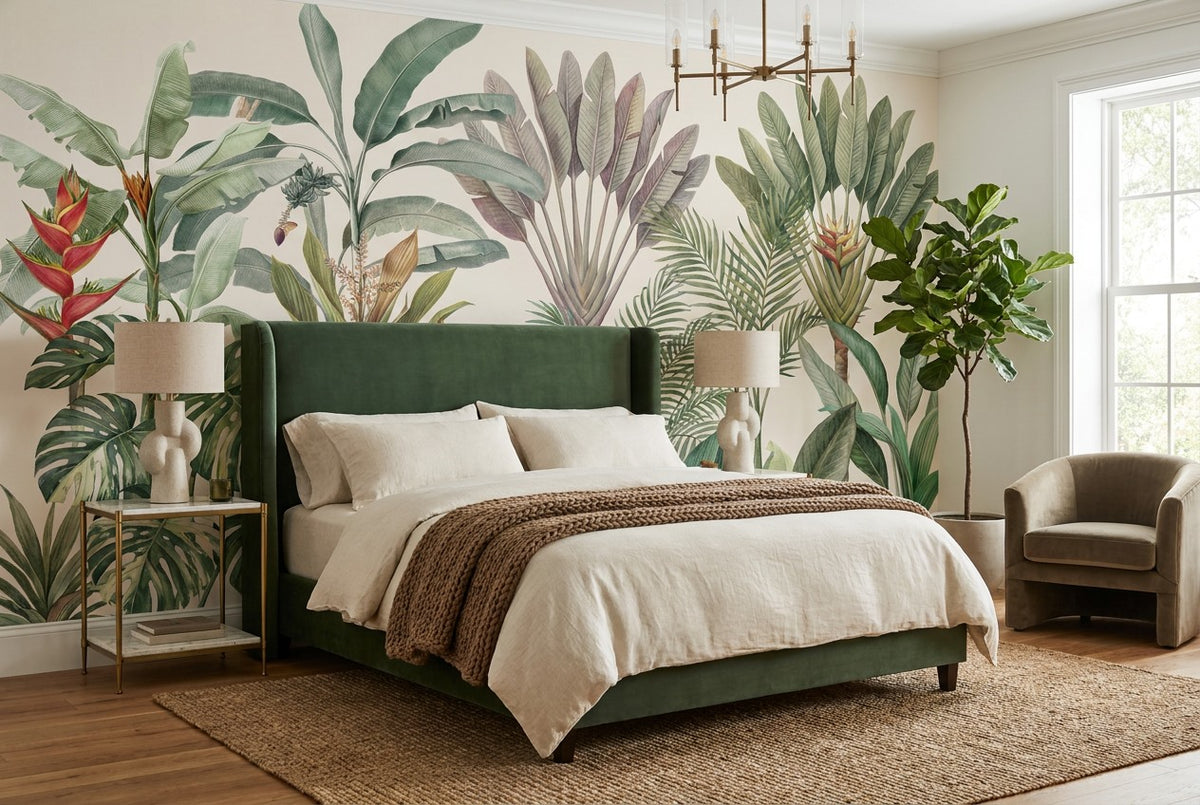 Exotic Green Jungle Wallpaper Mural - image 5