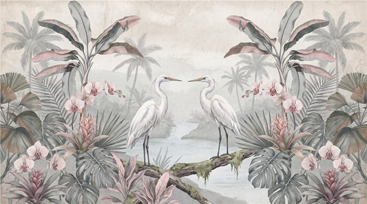 Tropical Leaf Jungle Wallpaper Mural - image 2