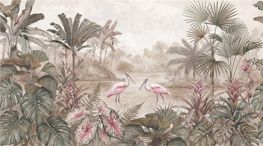 Wild Tropical Jungle Wallpaper Mural - image 2