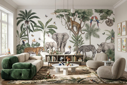 Leafy Green Jungle Wallpaper Mural - image 2