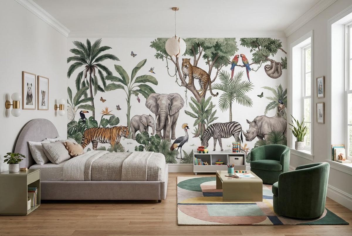 Leafy Green Jungle Wallpaper Mural - image 3