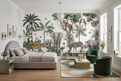 Leafy Green Jungle Wallpaper Mural - image 3