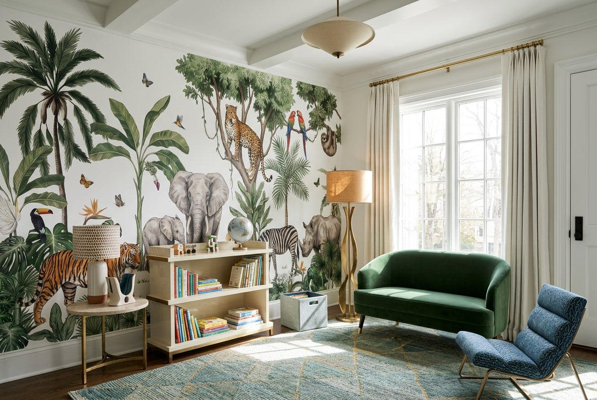 Leafy Green Jungle Wallpaper Mural - image 4