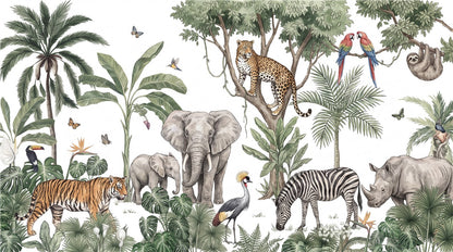 Leafy Green Jungle Wallpaper Mural - image 5
