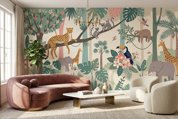 Organic Exotic Jungle Wallpaper Mural
