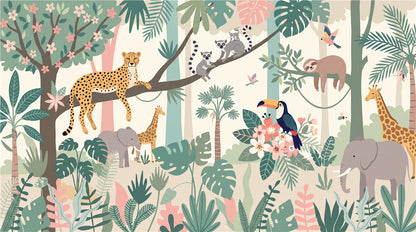 Organic Exotic Jungle Wallpaper Mural - image 2
