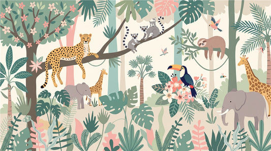 Organic Exotic Jungle Wallpaper Mural - image 2
