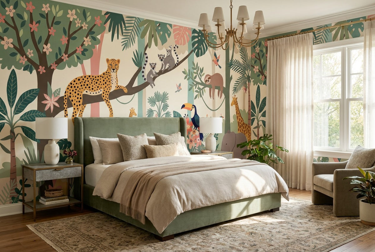Organic Exotic Jungle Wallpaper Mural - image 3