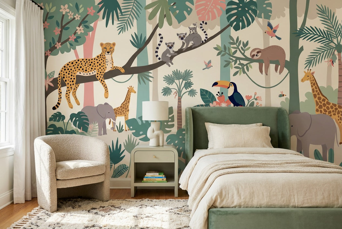 Organic Exotic Jungle Wallpaper Mural - image 4
