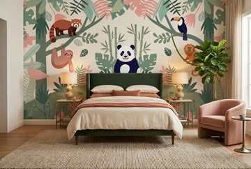 Jade Tropical Jungle Wallpaper Mural