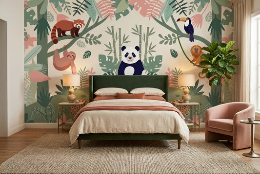 Jade Tropical Jungle Wallpaper Mural - image 1