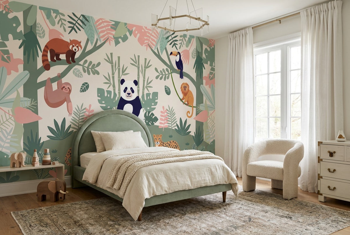 Jade Tropical Jungle Wallpaper Mural - image 3