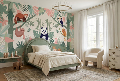 Jade Tropical Jungle Wallpaper Mural - image 3