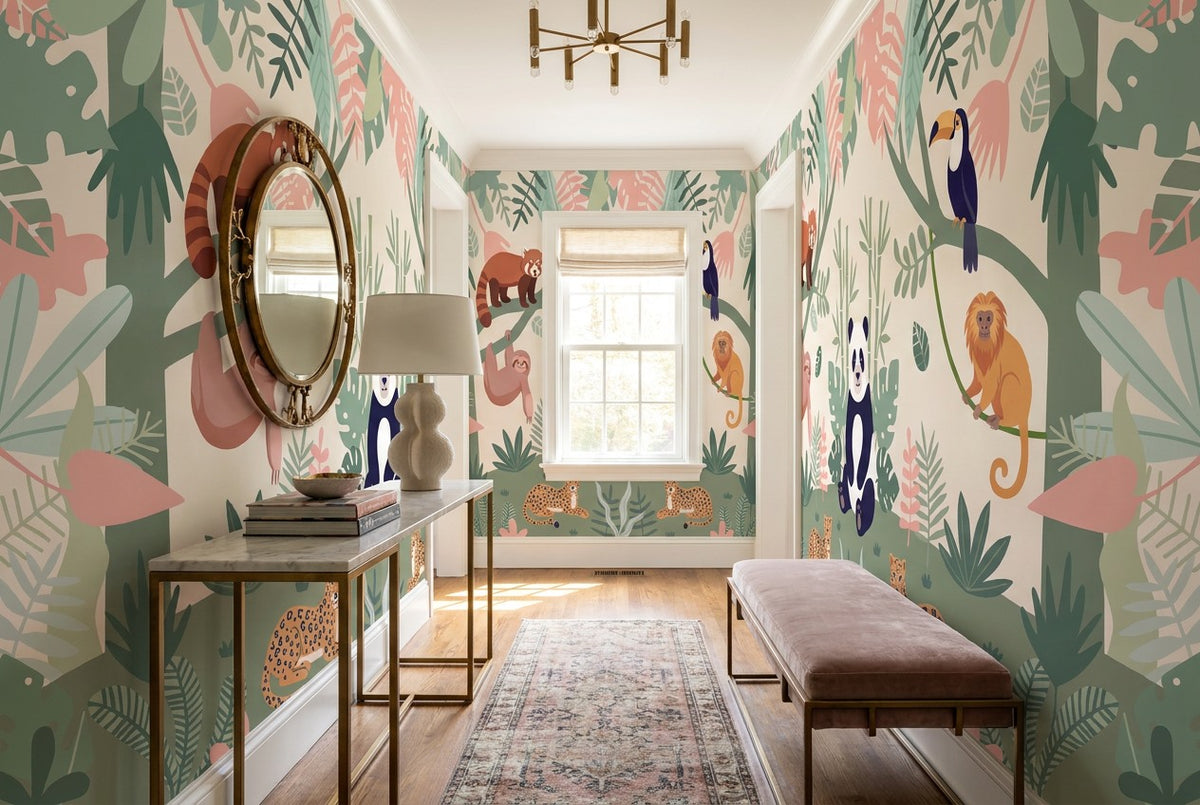 Jade Tropical Jungle Wallpaper Mural - image 4