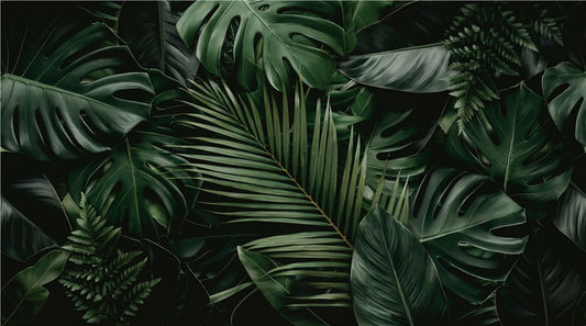 Moss Green Jungle Wallpaper Mural - image 2