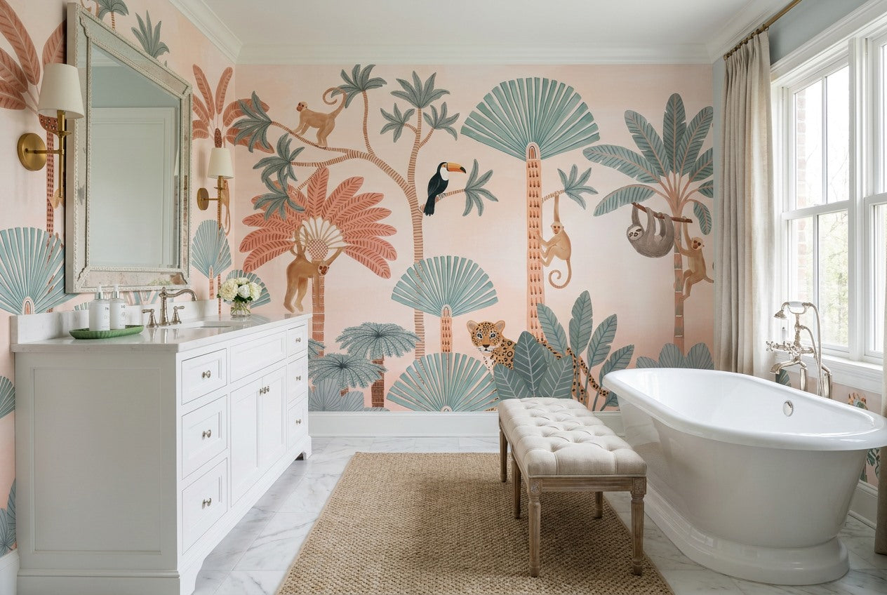 Fresh Green Jungle Wallpaper Mural - image 3